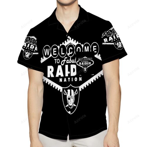 Las Vegas Raiders Welcome To Fabulous Nation 3D All Over Print Summer Beach Hawaiian Shirt With Pocket