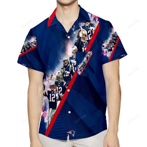 New England Patriots Tom Brady13 3D All Over Print Summer Beach Hawaiian Shirt With Pocket