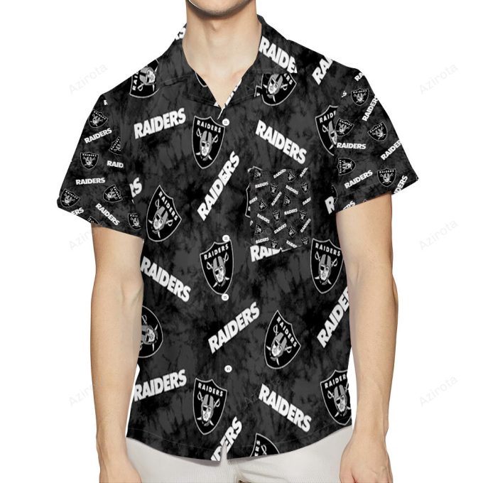 Las Vegas Raiders Logo Pattern6 3D All Over Print Summer Beach Hawaiian Shirt With Pocket