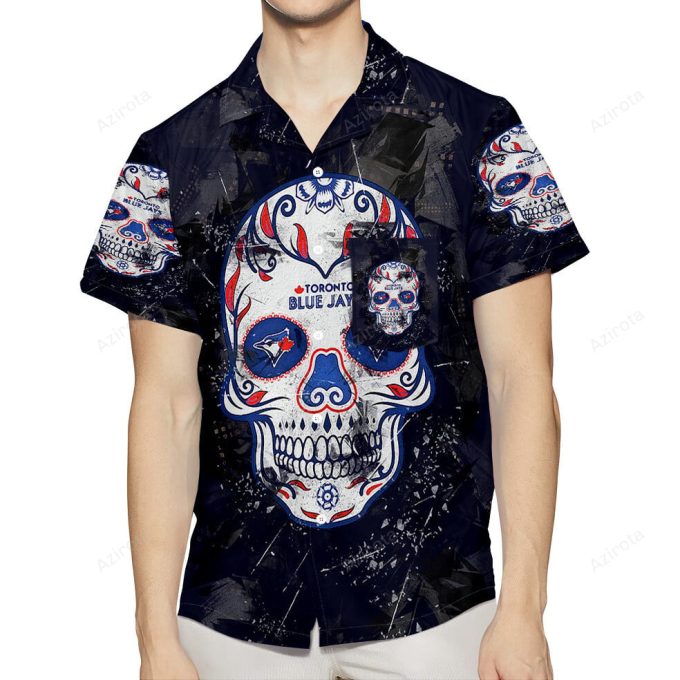 Toronto Blue Jays Russell Skull Purple 3D All Over Print Hawaiian Shirt – Summer Beach Essential
