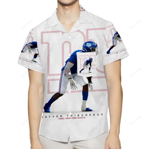 New York Giants Kayvon Thibodeaux1 3D All Over Print Summer Beach Hawaiian Shirt With Pocket
