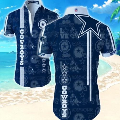 Dallas Cowboys Hawaiian Shirt Summer Gift Tropical Flower Slim Fit Body