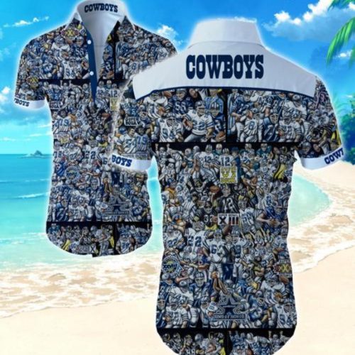 Dallas Cowboys Hawaiian Shirt Summer Gift Tropical Flower Slim Fit Body