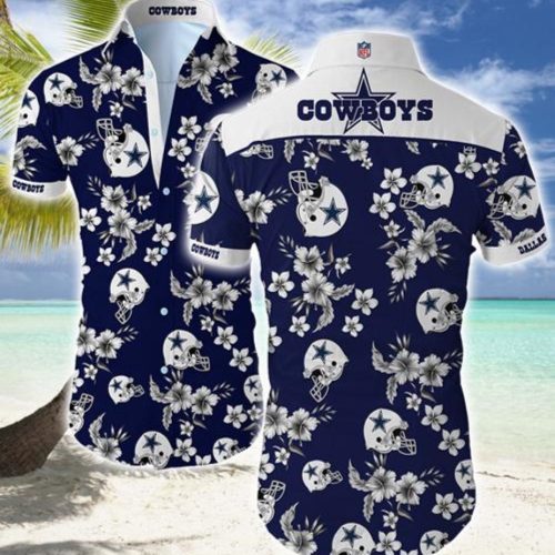 Dallas Cowboys Hawaiian Shirt Summer Gift Tropical Flower Slim Fit Body