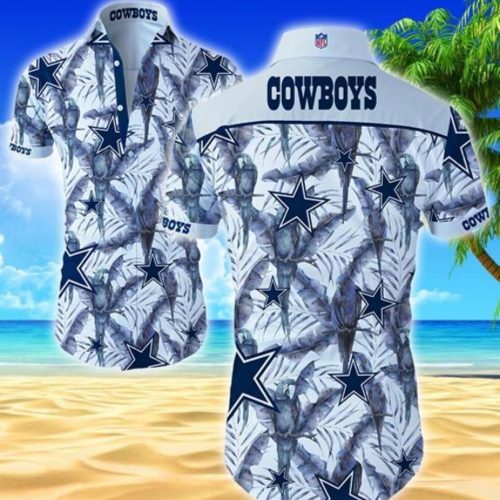 Dallas Cowboys Hawaiian Shirt Summer Gift Tropical Flower Slim Fit Body