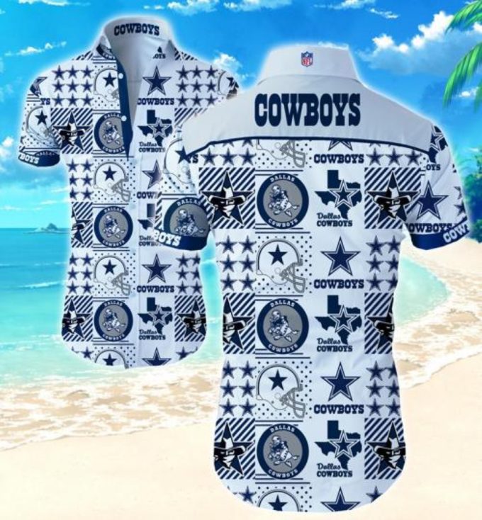 Dallas Cowboys Hawaiian Shirt Summer Gift Tropical Flower Slim Fit Body