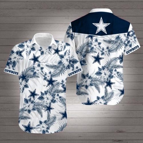 Dallas Cowboys Hawaiian Shirt Summer Gift Tropical Flower Slim Fit Body