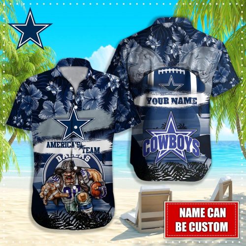 Personalized Dallas Cowboys Hawaiian Shirt Mascot