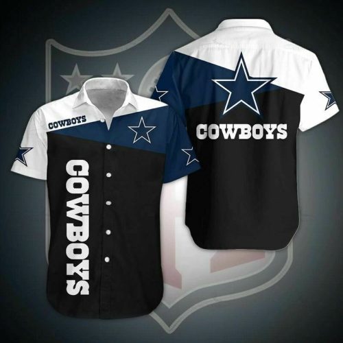 Dallas Cowboys Mens Button Up Hawaiian Shirts Summer Casual Blouses Football 3