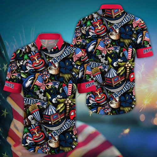 NFL New England Patriots Flower Hawaii Shirt For Fans, Summer Shirts Gift