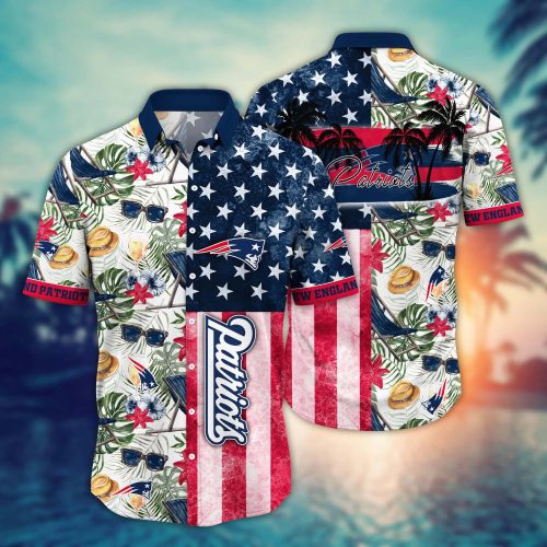 NFL New England Patriots Flower Hawaii Shirt For Fans, Summer Football Shirts Gift