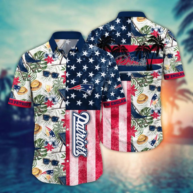 NFL New England Patriots Flower Hawaii Shirt For Fans, Summer Football Shirts Gift