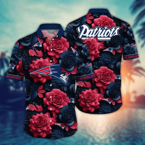 NFL New England Patriots Flower Hawaii Shirt For Fans, Summer Football Shirts Gift