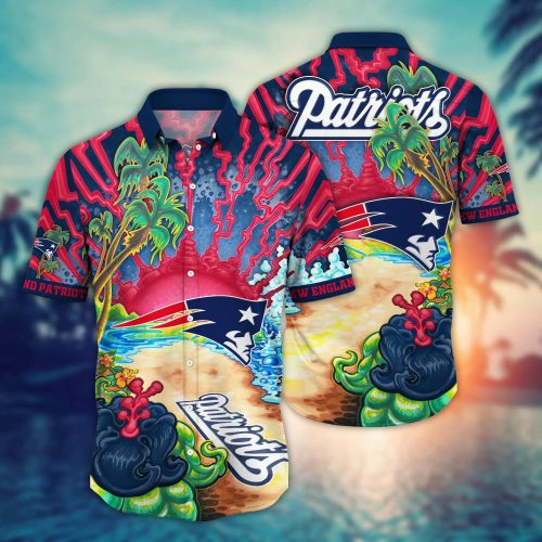 NFL New England Patriots Flower Hawaii Shirt For Fans, Summer Football Shirts Gift