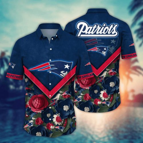 NFL New England Patriots Flower Hawaii Shirt For Fans, Custom Summer Football Shirts Gift