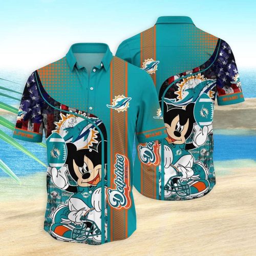 Mickey Aloha Shirt Miami Dolphins Hawaiian Shirt Miami Dolphins Mickey Hawaiian Shirt