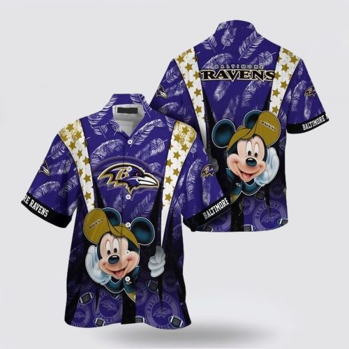 Baltimore Ravens Nfl Mickey Mouse Hawaiian Shirt For Fans