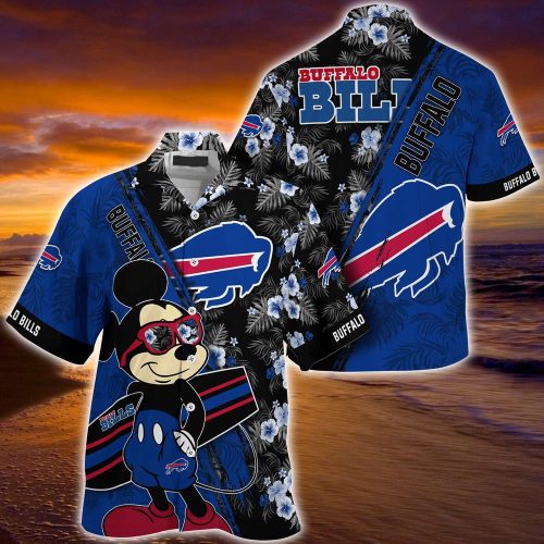 Mickey Mouse Hawaii Shirt Buffalo Bills NFL Floral Pattern For Fans