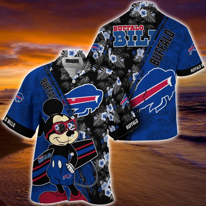 Mickey Mouse Hawaii Shirt Buffalo Bills NFL Floral Pattern For Fans
