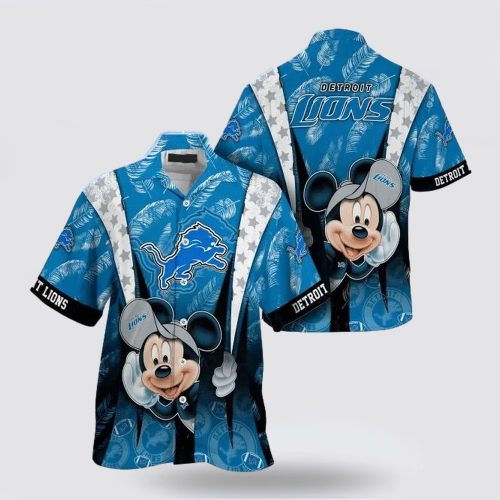 Detroit Lions Nfl Mickey Mouse Hawaiian Shirt For Fans