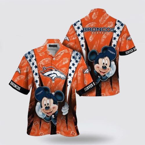 Denver Broncos Nfl Mickey Mouse Hawaiian Shirt For Fans