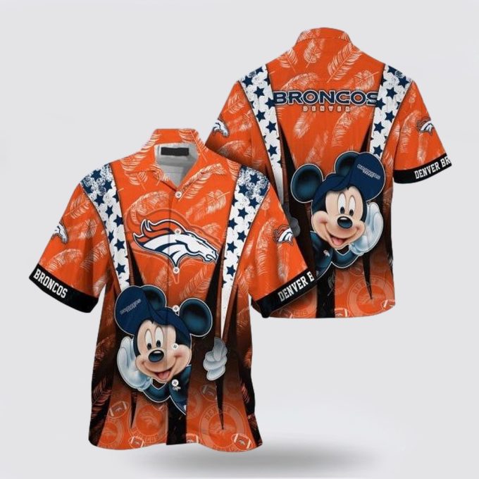 Denver Broncos Nfl Mickey Mouse Hawaiian Shirt For Fans