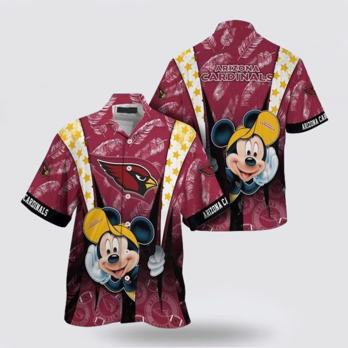 Arizona Cardinals Nfl Mickey Mouse Hawaiian Shirt For Fans