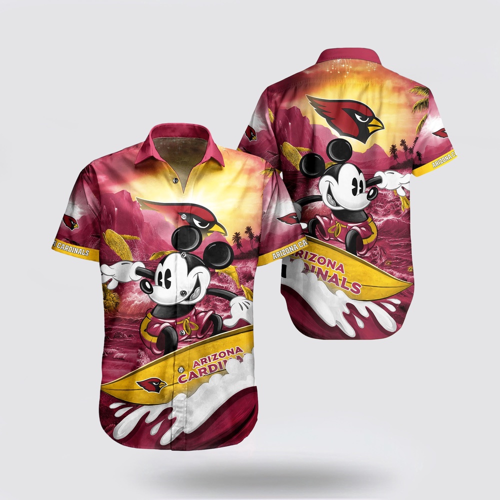 NFL Arizona Cardinals Hawaiian Shirt Mickey Mouse Summer NFL Arizona Cardinals Hawaiian Shirt Mickey Mouse Summer