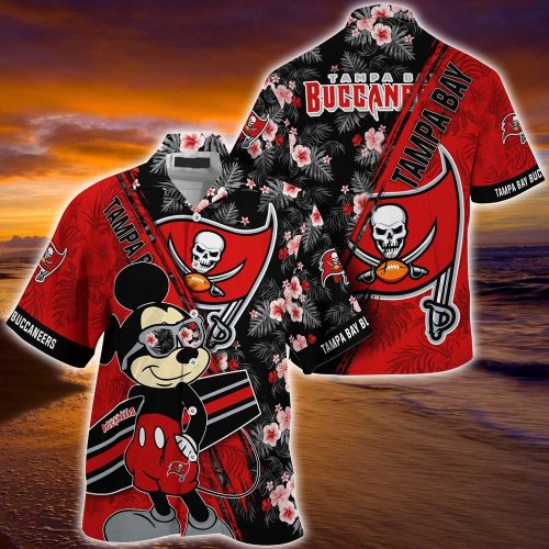 Mickey Mouse Hawaii Shirt Tampa Bay Buccaneers NFL Floral Pattern For Fans
