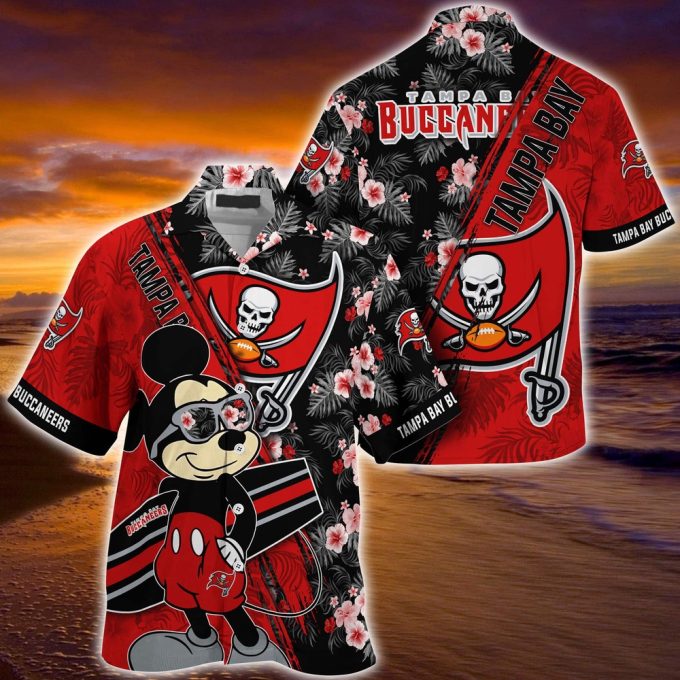 Mickey Mouse Hawaii Shirt Tampa Bay Buccaneers NFL Floral Pattern For Fans