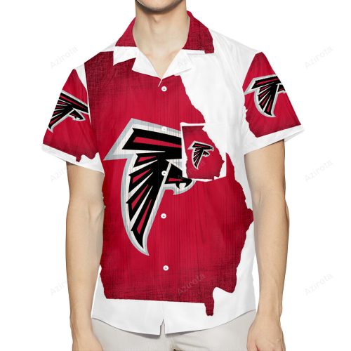 Atlanta Falcons Map2 3D All Over Print Summer Beach Hawaiian Shirt With Pocket