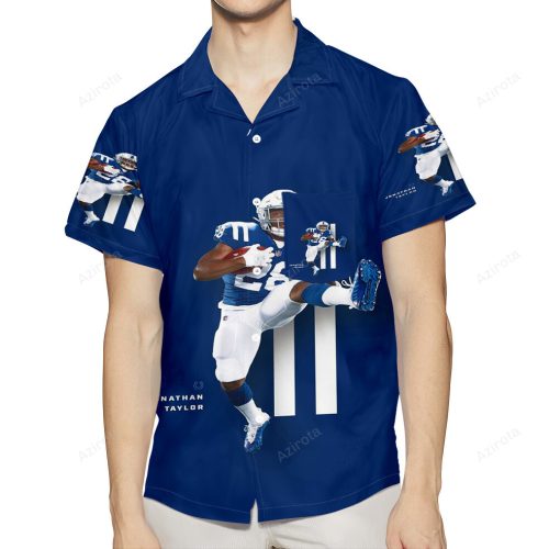 Indianapolis Colts Jonathan Taylor1 3D All Over Print Summer Beach Hawaiian Shirt With Pocket