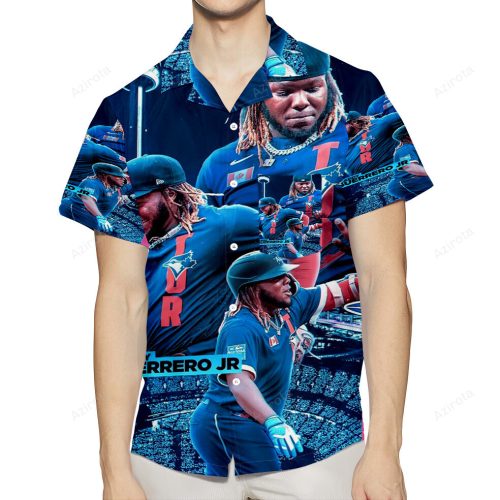 Toronto Blue Jays Vladimir Guerrero Jr 3D All Over Print Hawaiian Shirt - Summer Beachwear with Pocket