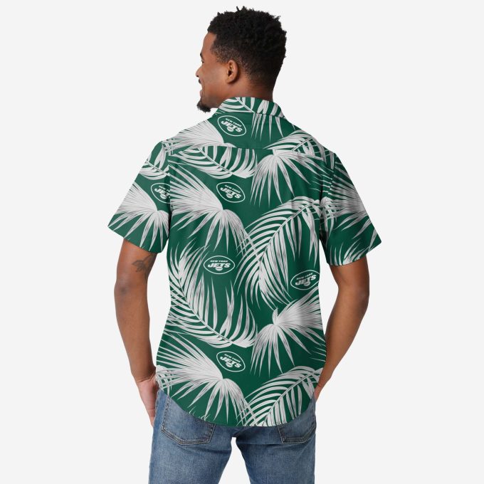 New York Jets Hawaiian Button Up Shirt