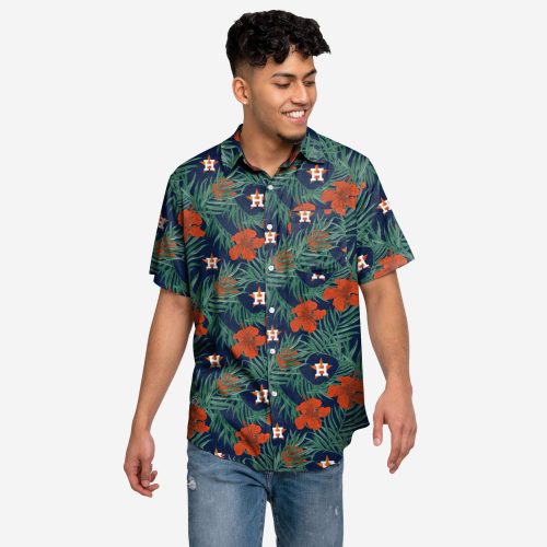 Official Houston Astros Hibiscus Button Up Shirt - Limited Edition