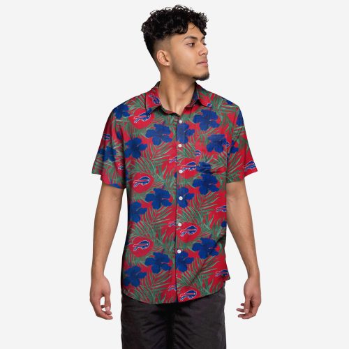 Buffalo Bills Hibiscus Button Up Shirt
