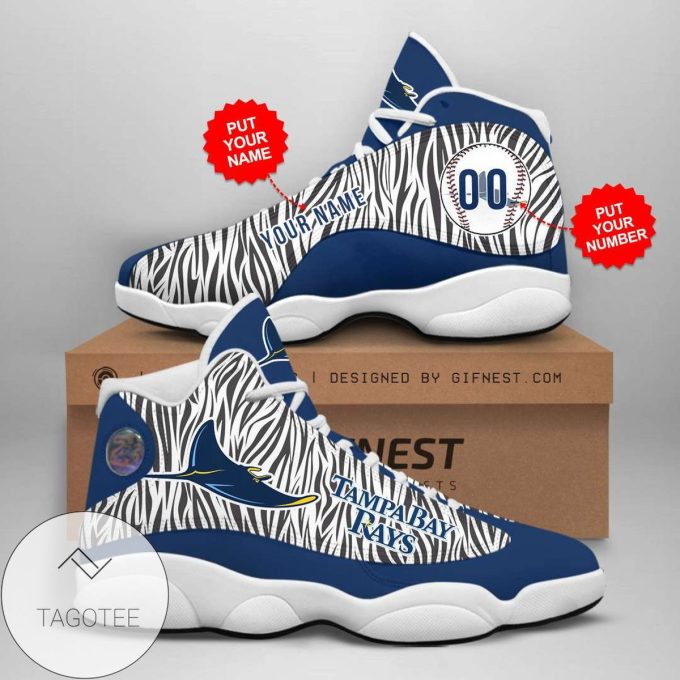 MLB Tampa Bay Rays Custom Name Number Air Jordan 13 Shoes V4- Unisex Shoes Gift