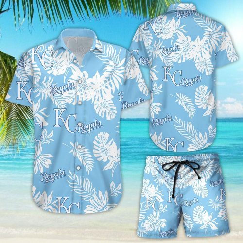 Kansas City Royals Hawaiian Shirt with Tropical Flowers - Short Sleeve Style