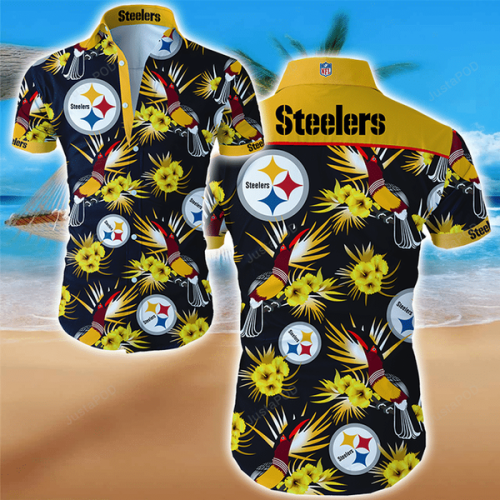 Pittsburgh Steelers Tropical Flowwer Pattern Hawaiian Shirt