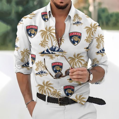 NHL Florida Panthers Hawaiian Design Long Sleeve Shirt – ST2301