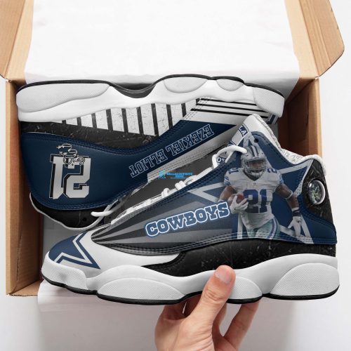 Men’s Ezekiel Elliott White Dallas Cowboys Limited Legend Play Air Jordan 13
