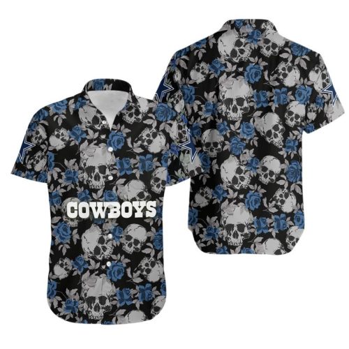 Dallas Cowboys Hawaiian Shirt NTropical Flower Short Sleeve Slim Fit Body