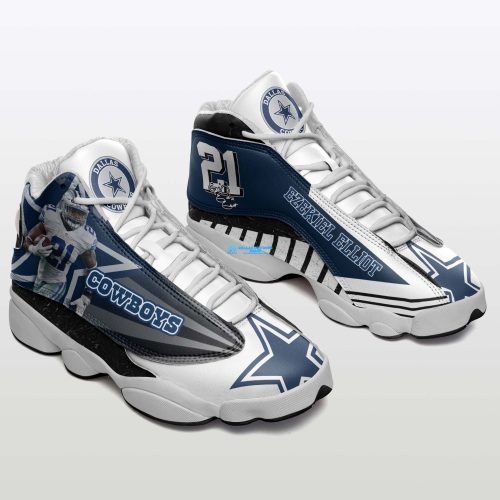 Men’s Ezekiel Elliott White Dallas Cowboys Limited Legend Play Air Jordan 13