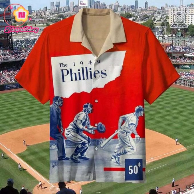 Vintage 1949 Philadelphia Phillies Hawaiian Shirt – Retro MLB Fan Gear