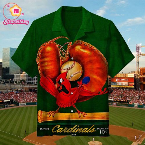 Vintage 1954 Saint Louis Cardinals Hawaiian Shirt – Retro MLB Fan Apparel