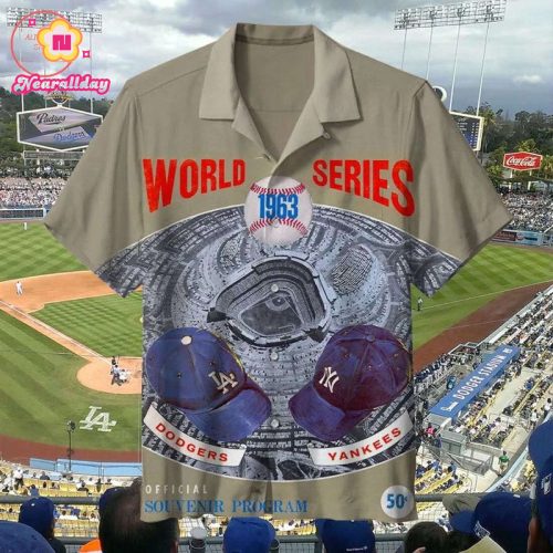 Vintage 1963 Los Angeles Dodgers Retro Hawaiian Shirt - Limited Edition