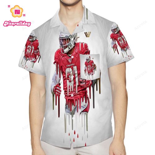 Arizona Cardinals David Johnson 31 3D All Over Print Summer Beach Hawaiian Shirt With Pocket