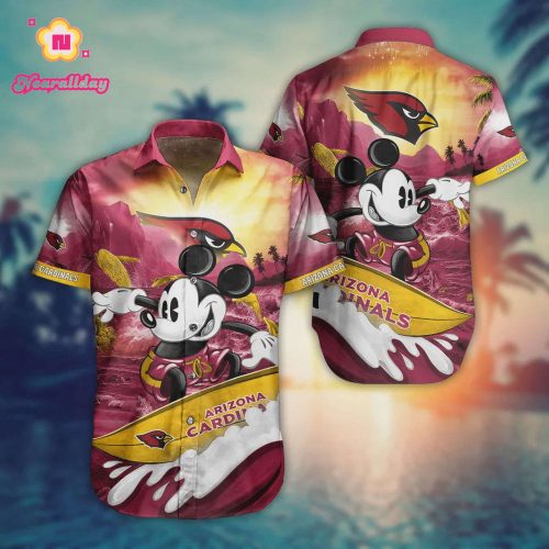 Arizona Cardinals Mickey Mouse Summer Hawaiian Shirt