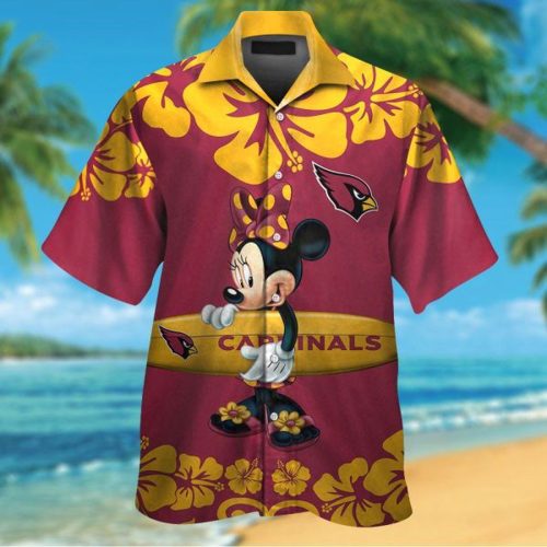 Arizona Cardinals & Minnie Mouse Hawaiian Shirt