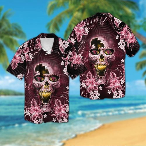 Arizona Cardinals Skull Hawaiian Shirt